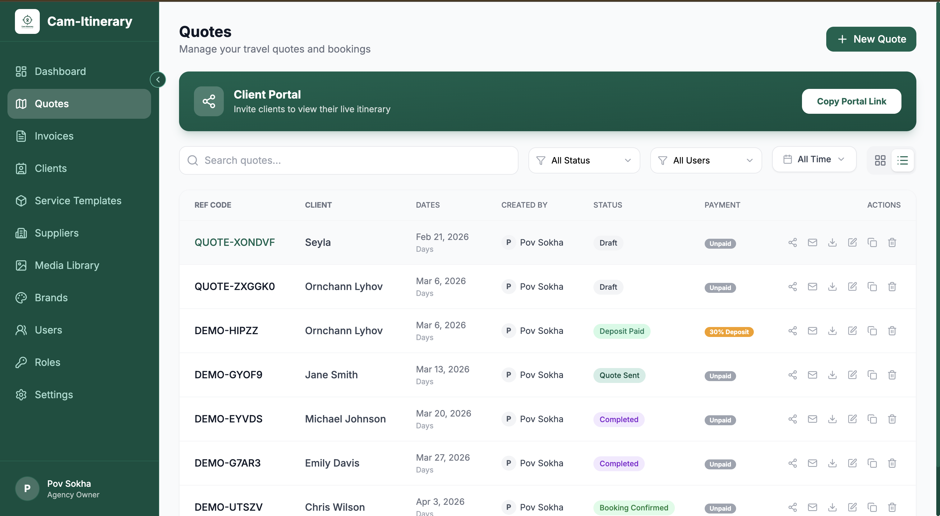 Cam-Itinerary screenshot 3