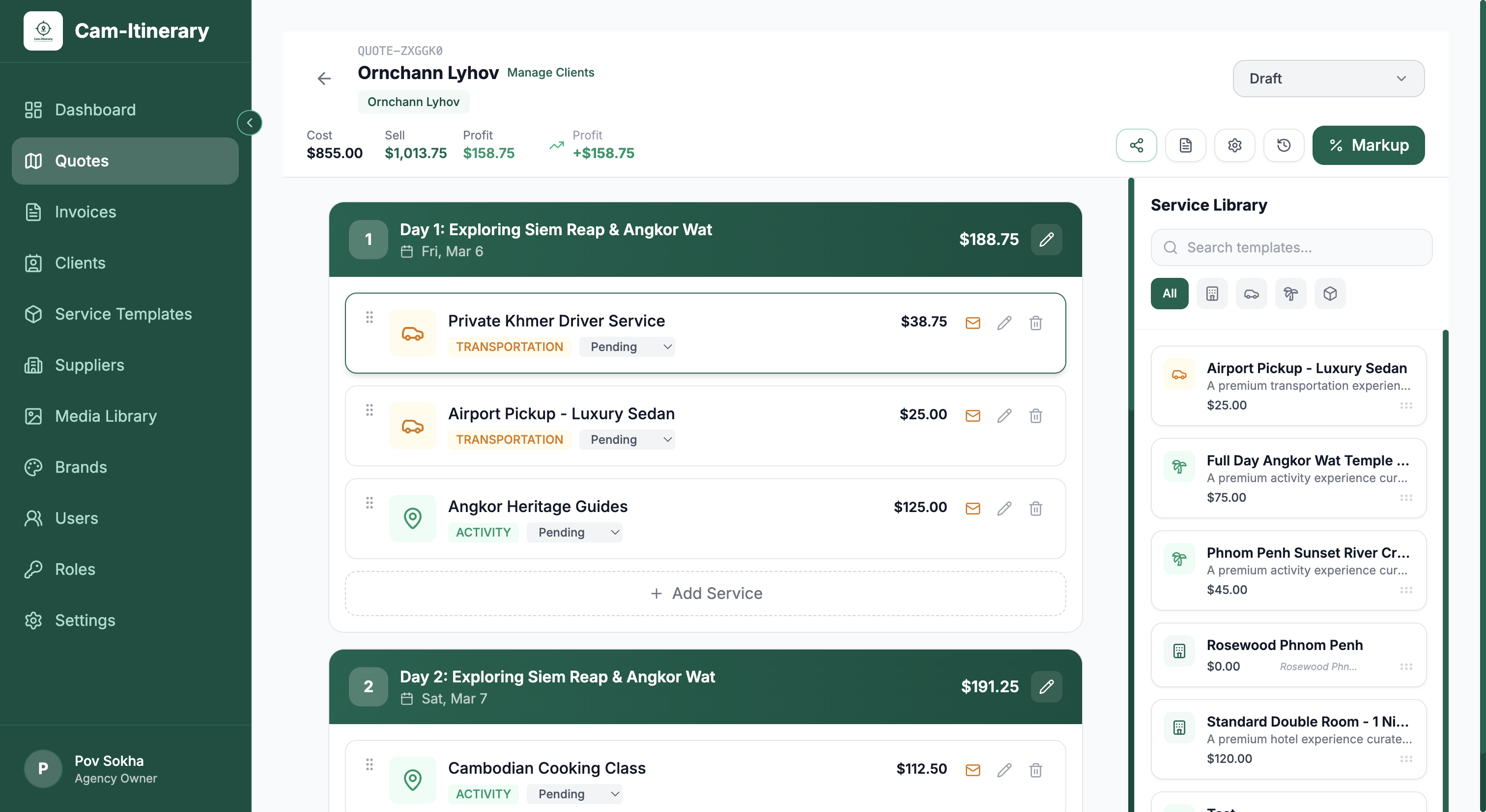 Cam-Itinerary screenshot 4