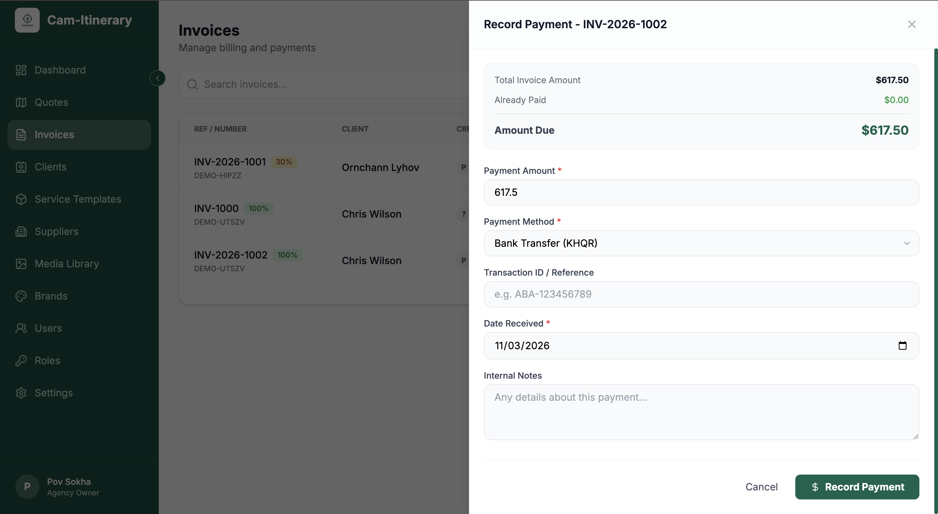 Cam-Itinerary screenshot 5