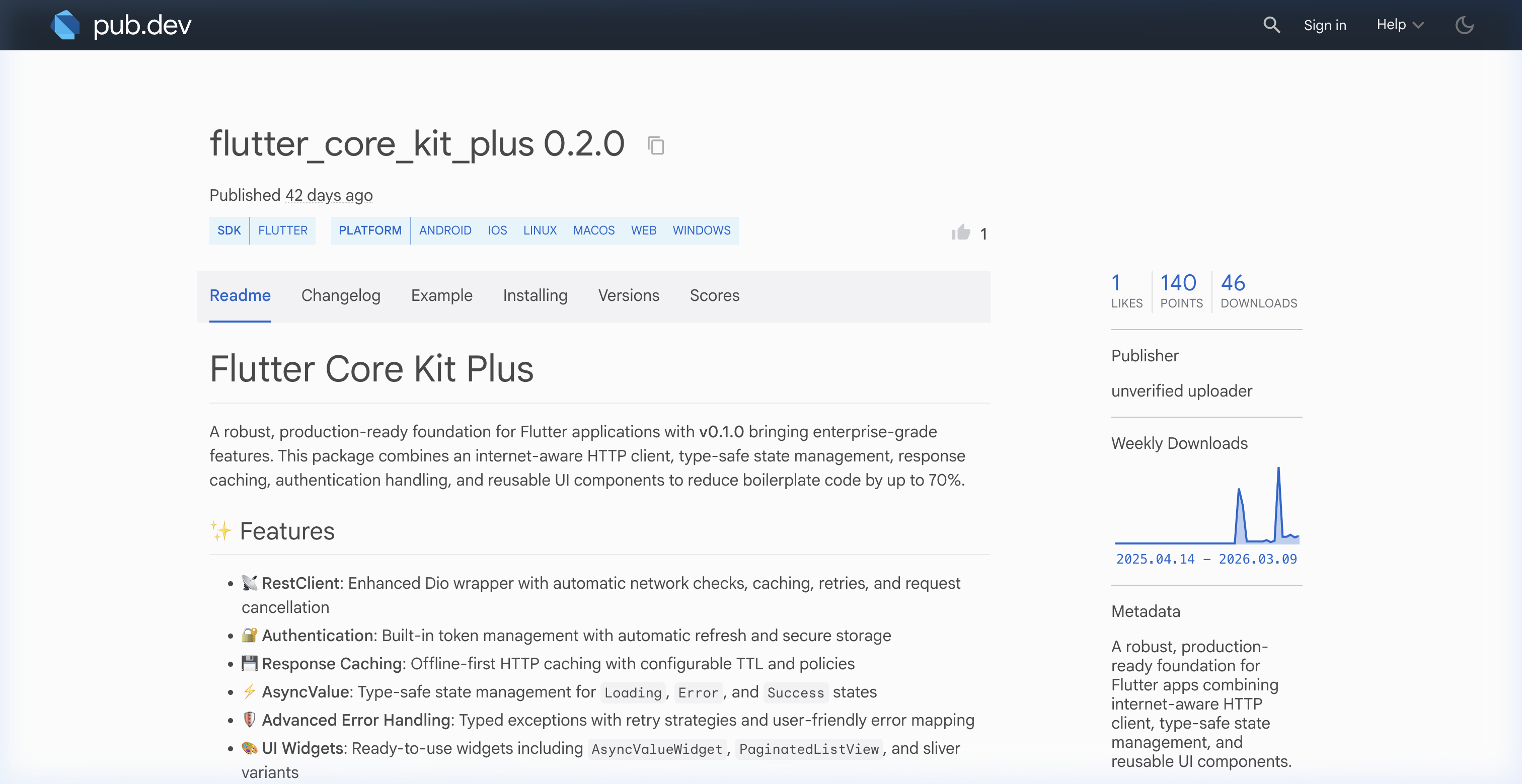 Flutter Core Kit Plus